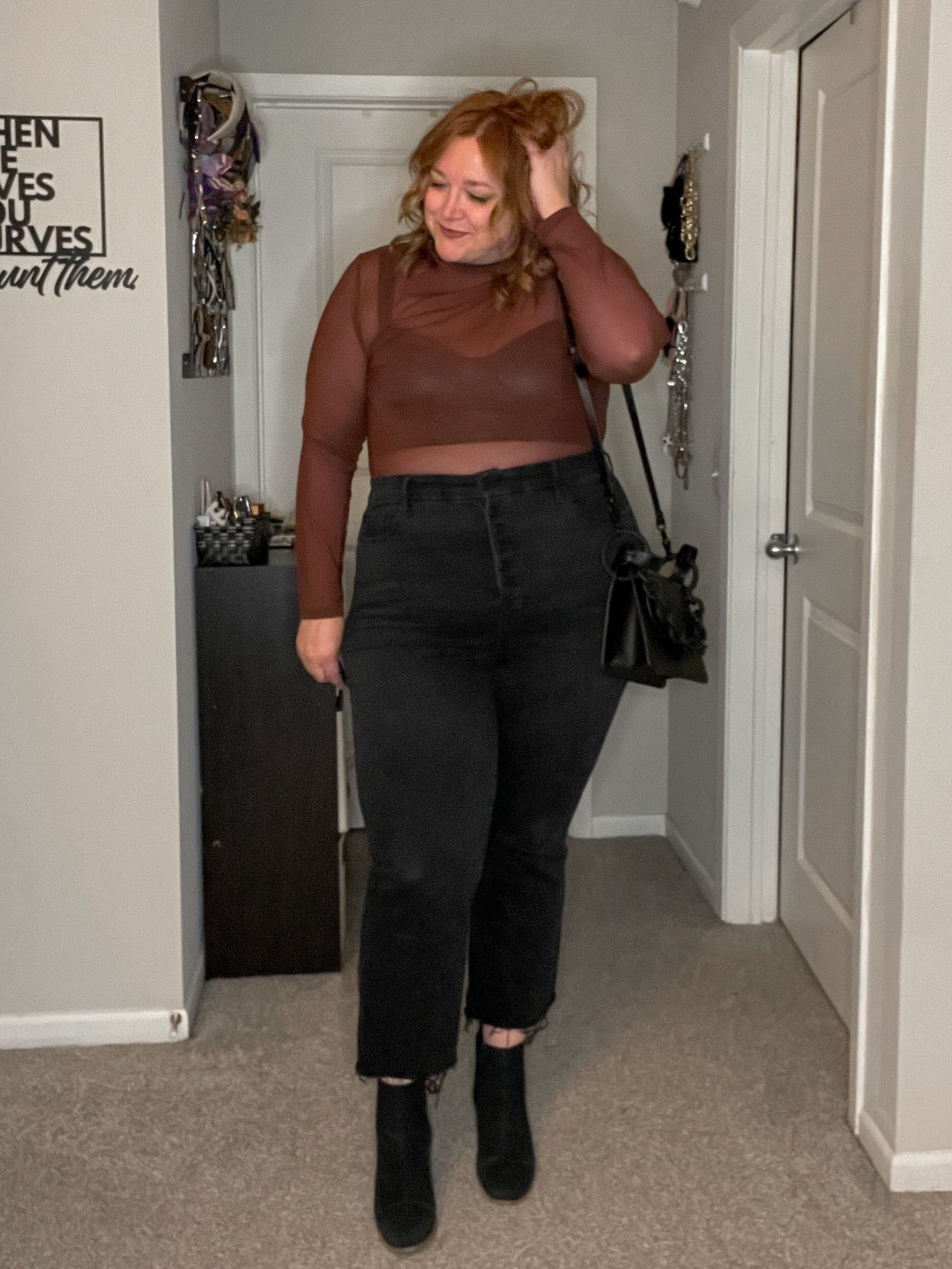 I love the sheer top trend even though it’s out of my comfort zone. Love this plus size option.

Tarajaneq3 to save at SHEIN - wearing the 3XL as a US 16/18 top

Wearing the 18 in the jeans. Fits TTS

#LTKMidsize #LTKParties #LTKPlusSize
