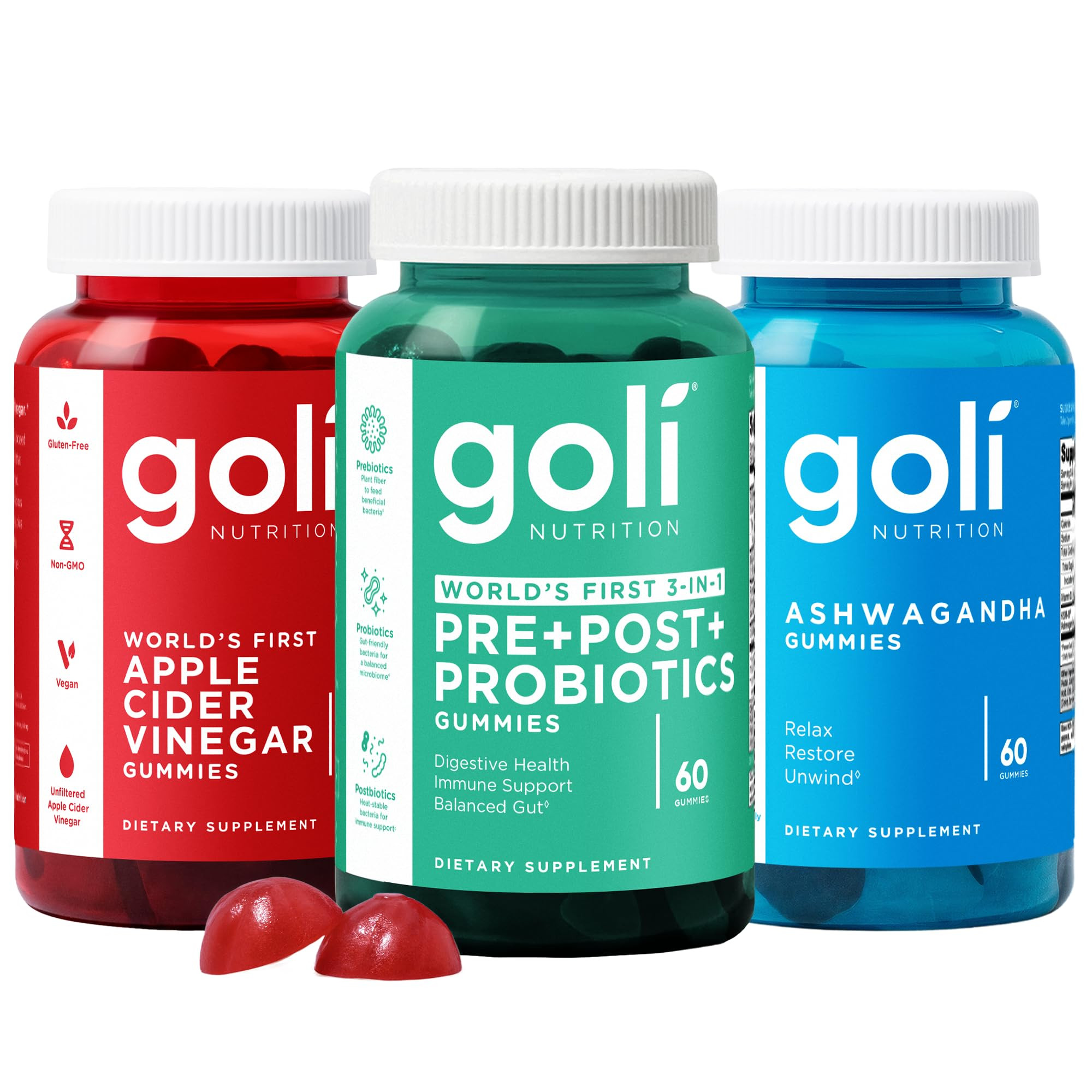 Power Wellness Trio for Stress, Gut & Immune - World's First 3-in-1 Pre, Post, Probiotic, Apple C... | Amazon (US)