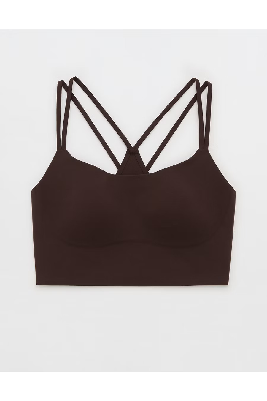OFFLINE By Aerie Real Me Hold Up! Layered Sports Bra Women's Deep Earth S D | American Eagle Outfitters (US & CA)