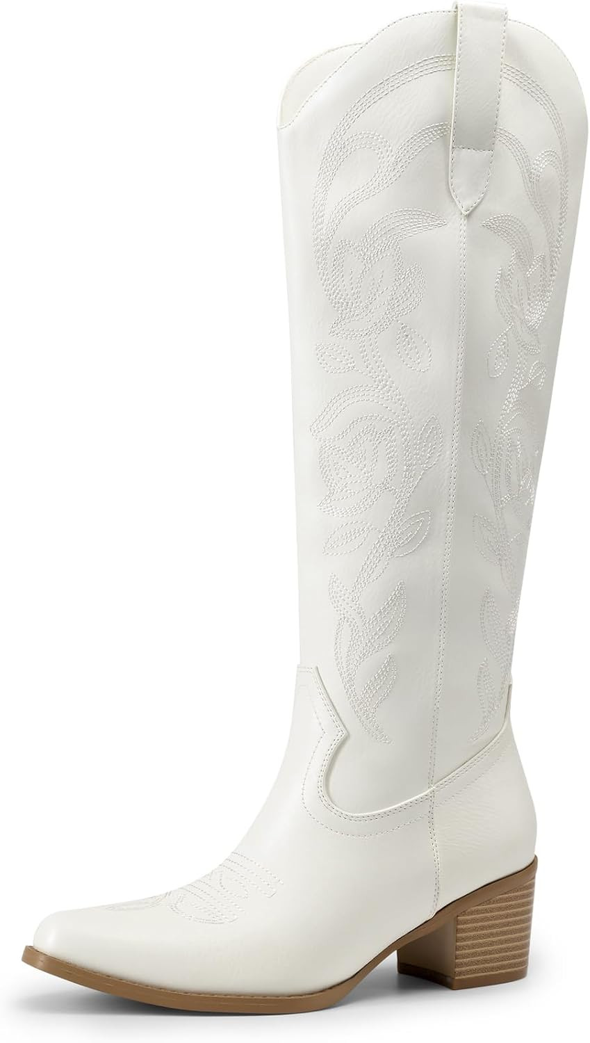 DREAM PAIRS Cowboy Cowgirl Knee High Boots for Women | Amazon (US)