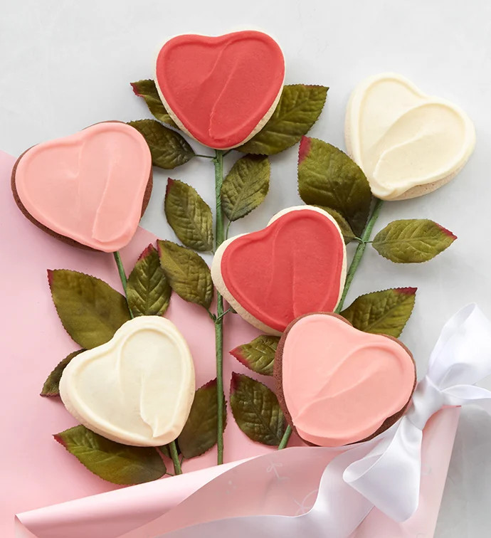 Heart Cookie Flowers - 6 by Cheryl's Cookies | Cheryl's