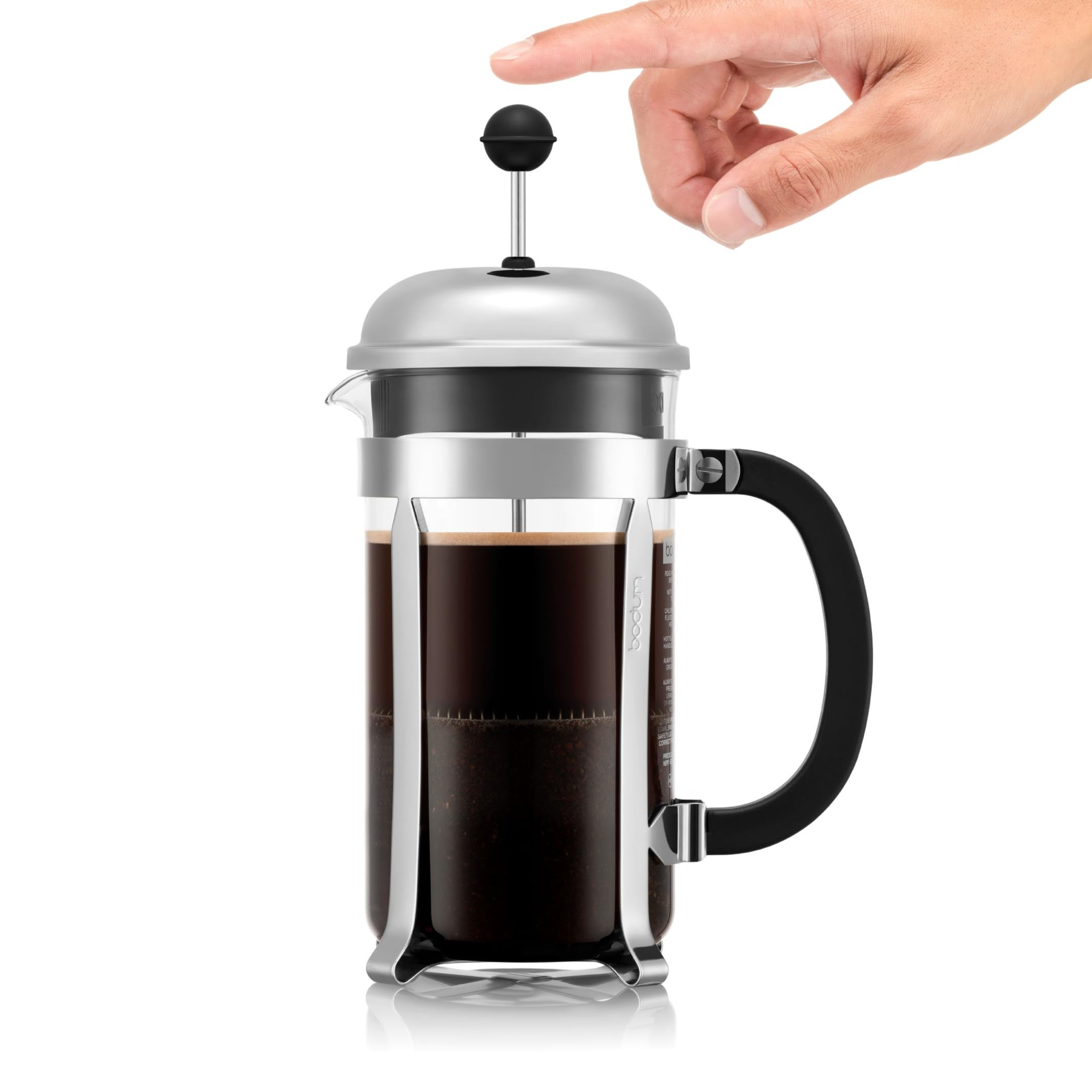 Bodum 34oz Chambord French Press Coffee Maker, High-Heat Borosilicate Glass, Polished Stainless S... | Amazon (US)