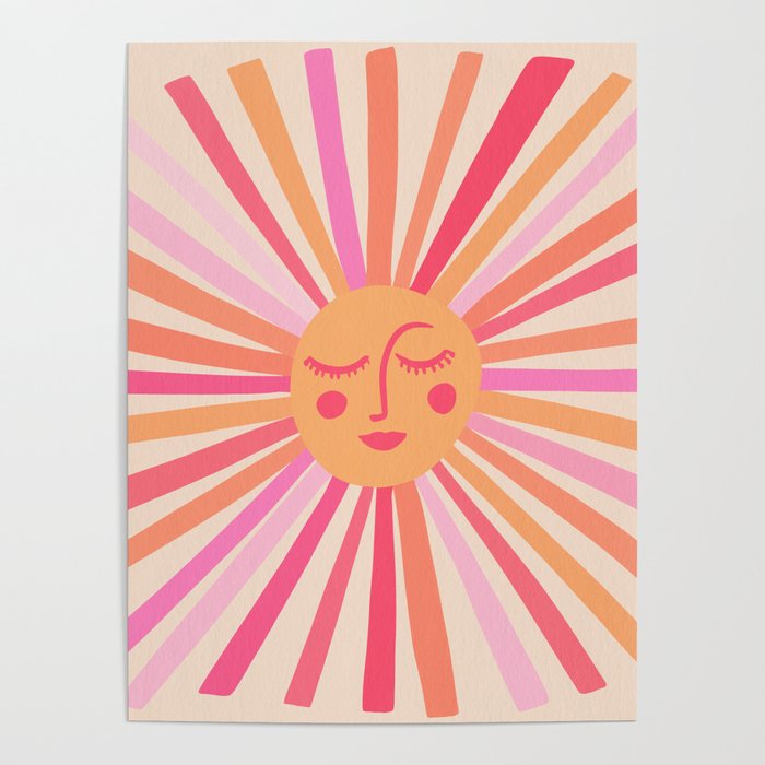 Sunshine – Pink Poster | Society6