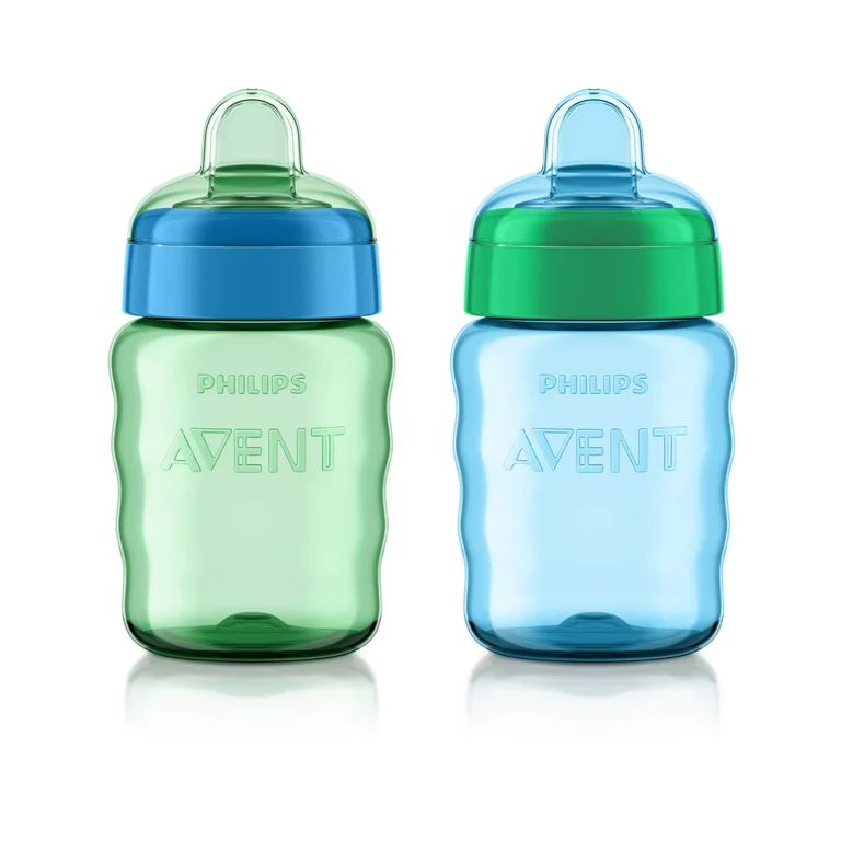 Philips Avent My Easy Sippy Cup with Soft Spout and Spill-Proof Design, Blue/Green, 9oz, 2pk, SCF... | Walmart (US)