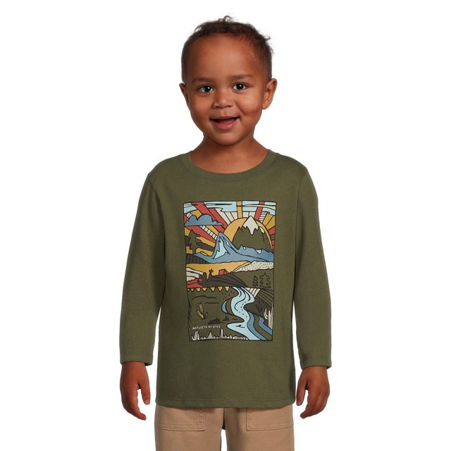 Garanimals Toddler Boy Long Sleeve Graphic T-Shirt, Sizes 12M-5T | Walmart (US)