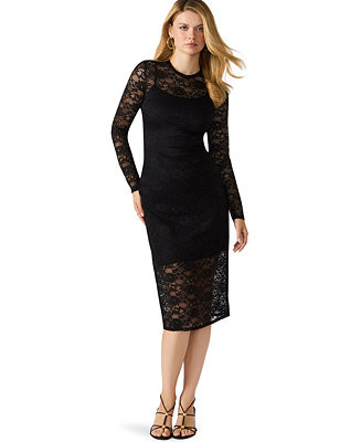 Steve Madden Women's Hailee Crewneck Lace Midi Dress - Macy's | Macy's