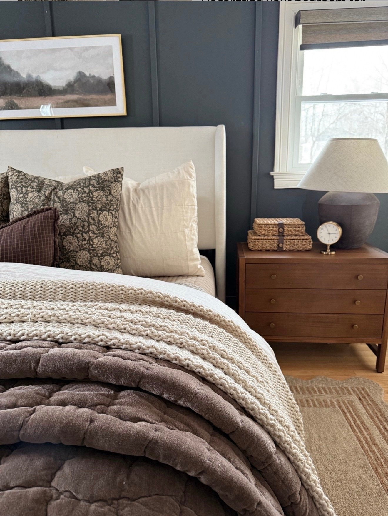 Cozy winter bedding

@Wayfair Tilly bed 