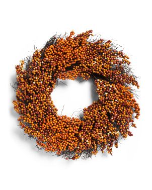 24in Fall Mini Berry Wreath | TJ Maxx