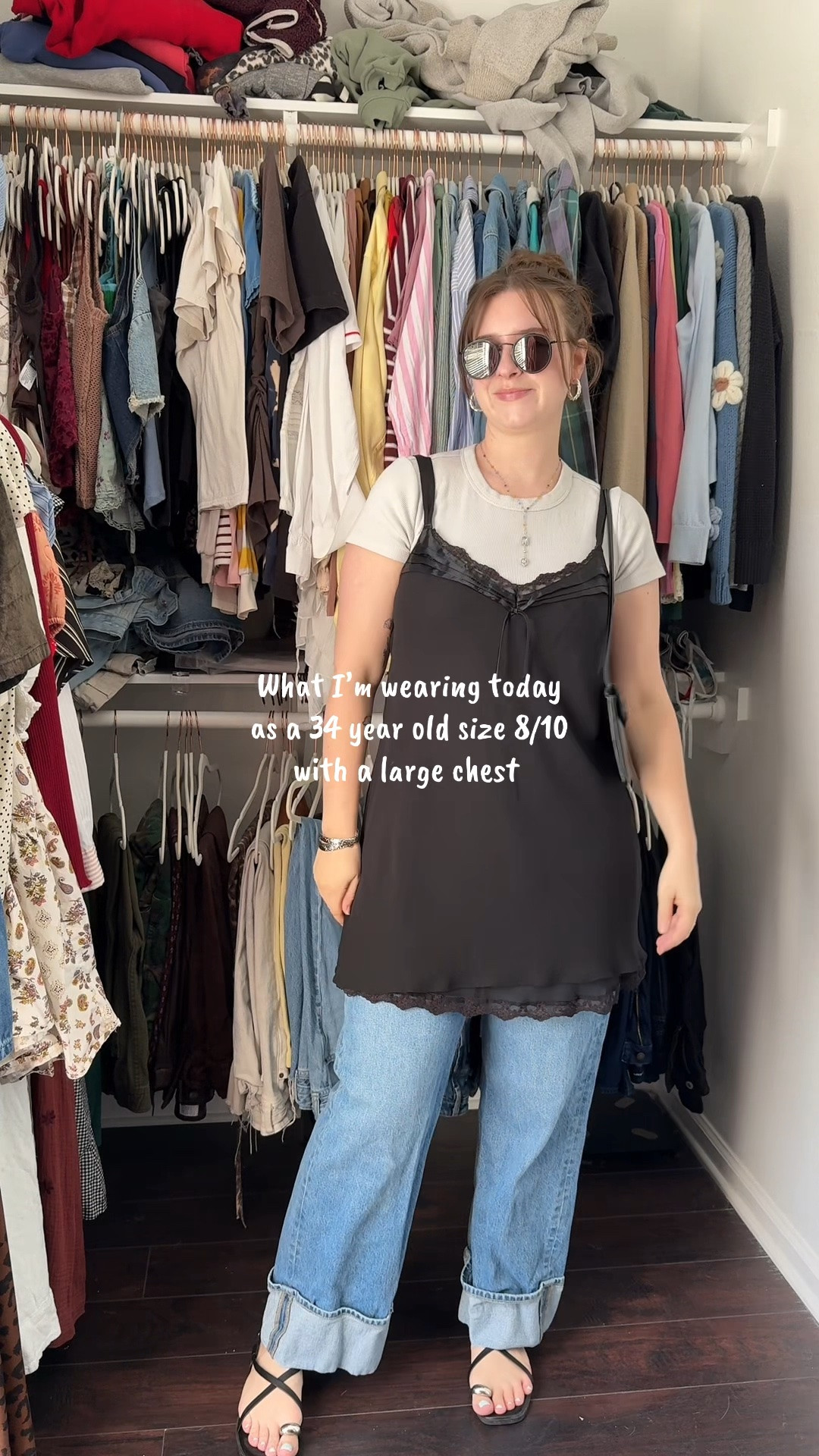 Styling a dress with jeans today! 

Shirt, jeans, shoes, earrings - @Old Navy 
Dress, bag - thrifted 
Necklace, bracelet- @en route jewelry 
Sunglasses - @Amazon Fashion

#LTKgrwm #LTKootd