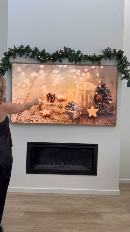 We love the frame TV, it’s an Amazon mind and part of black Friday cyber Monday deals. We have a 75 inch here and a 65 inch upstairs. The frame TV heart is actually, I will link all the holiday frame TV art. And the garland will also be linked. My PJs are Bloomingdale’s find and they are so cute for holiday

#LTKCyberweek #LTKhome #LTKHoliday
