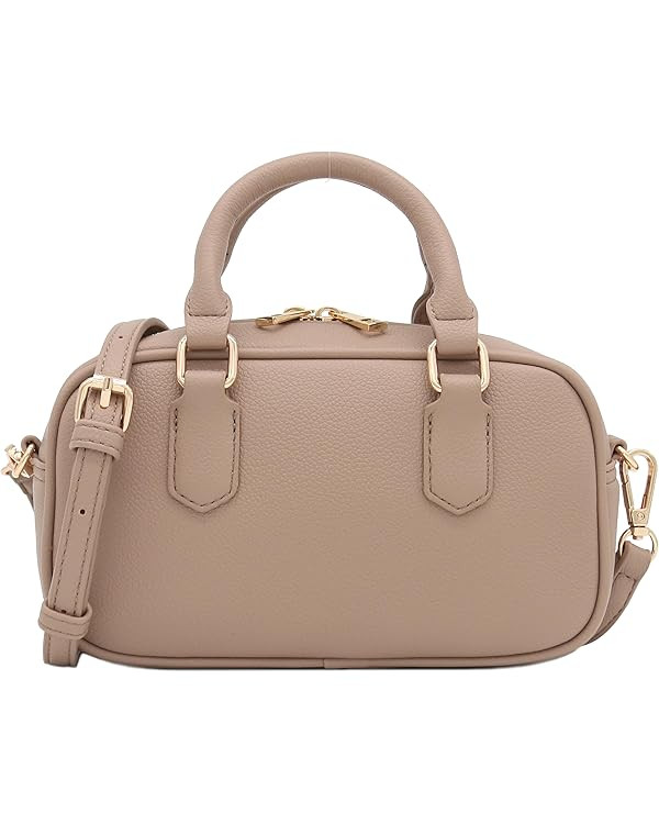 FashionPuzzle Mini PU Leather Satchel Purse Top Handle Crossbody Bag | Amazon (US)