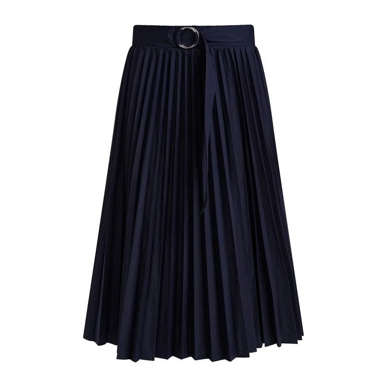 Free Assembly Women's Sunburst Pleat Maxi Skirt, Sizes XS-XXXL | Walmart (US)