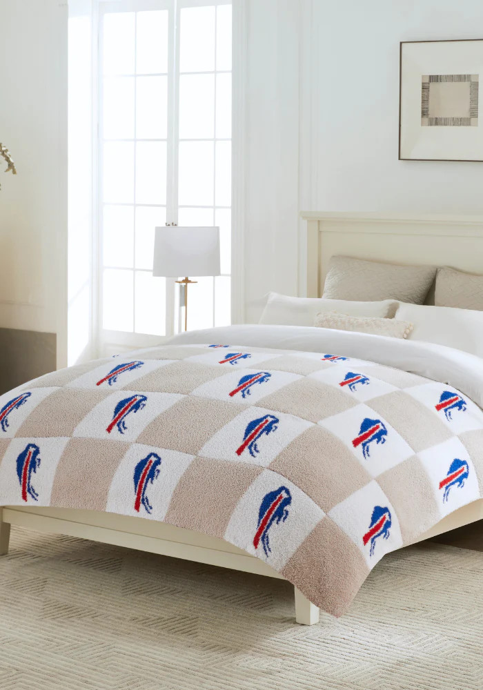 NFL Buttery Blanket- Neutral Check- All 32 Teams Offered! | The Styled Collection