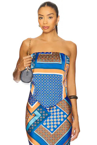 MISA Los Angeles Mae Top in Tile Patchwork from Revolve.com | Revolve Clothing (Global)