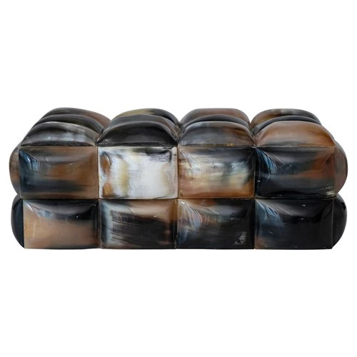 Tellulah Coastal Black Horn Bubble Decorative Box | Kathy Kuo Home