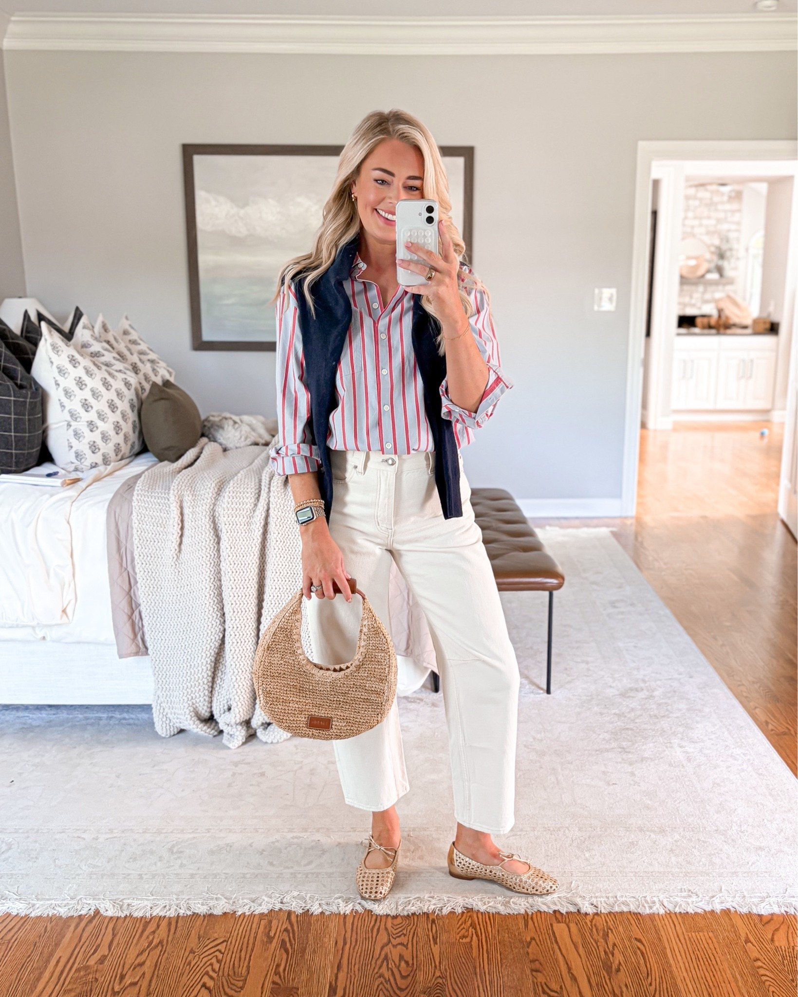 Wearing a small in the button down (fits true to size) & a 26 in the jeans (sized down one)

#LTKxMadewell #LTKgrwm #LTKootd