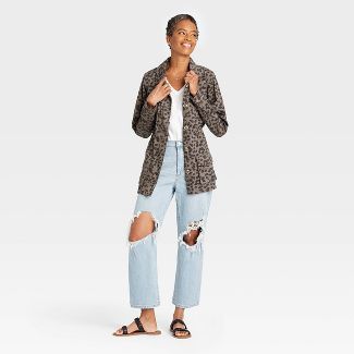 Women's Jacket - Knox Rose™ Gray Leopard Print | Target