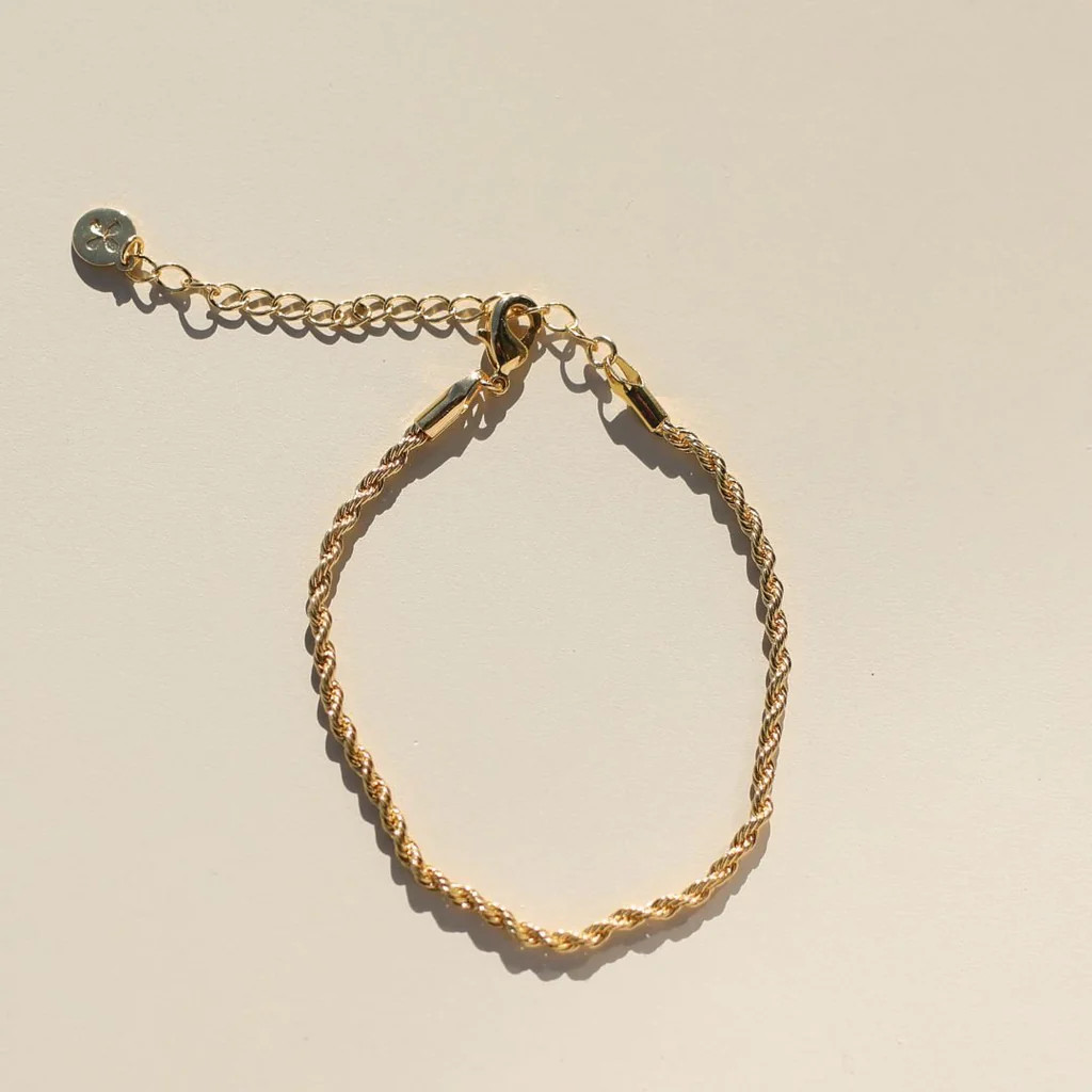 Gold Rope Chain Bracelet | Nickel and Suede