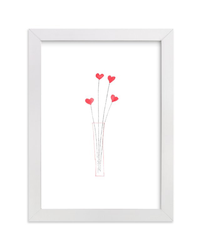 Watercolor Heart Bouquet | Minted