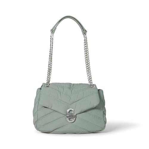 Amazon Essentials Women's Soft Quilted Flap Bag, Grey Nylon, One Size | Amazon (US)