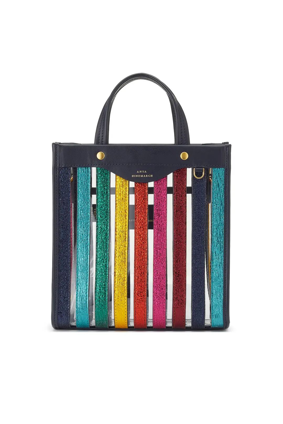 Anya Hindmarch Clear Multi Stripes Tote | Rent The Runway