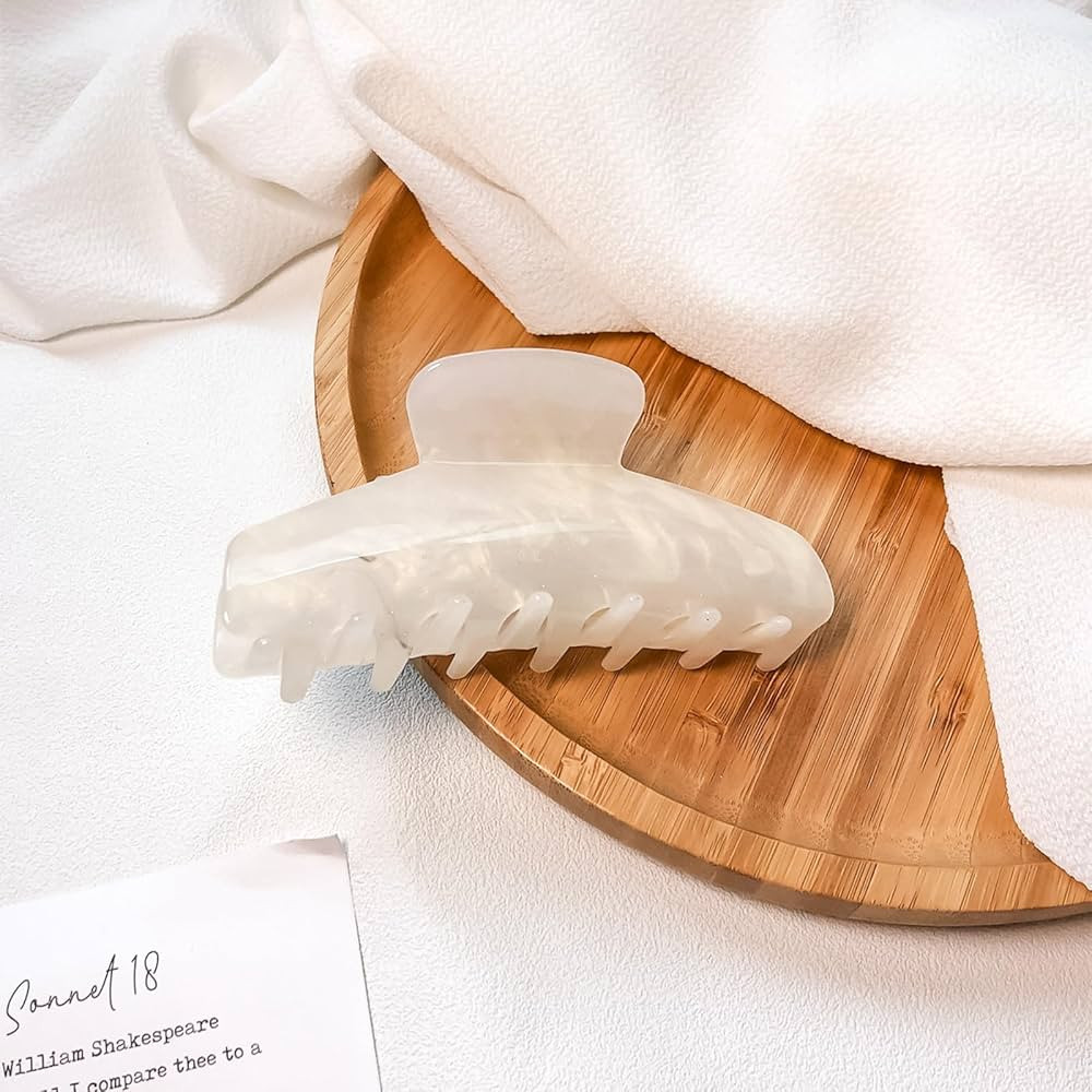 Large Hair Clips, 4.3inch Acrylic Hair Claw Clips, Durable Hair Accessories with Strong Hold Jaw ... | Amazon (US)