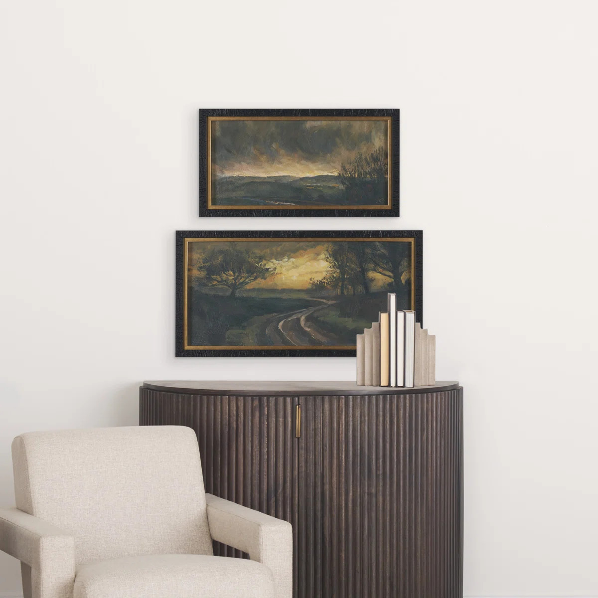 Dawns Light (Set Of 2) By Studio A Hand Embellished Framed Art Print | Wayfair North America