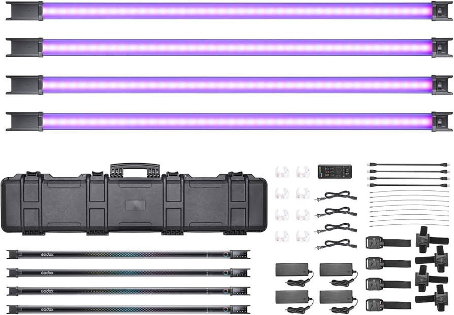 Godox TL120-K4 RGB Tube Light,CRI 96 TLCI 98,Color Temper 2700K~6500K,100% Brightness (LUX),39 FX... | Amazon (US)