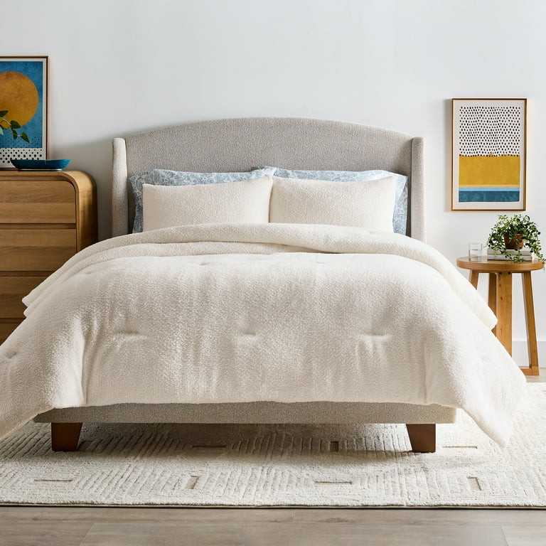 Better Homes & Gardens, Full/Queen, Comforter Set with Shams - Soft and Cozy, Off-White | Walmart (US)