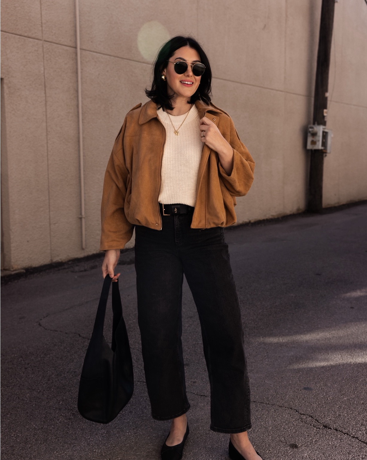 I’m in the large of the Amazon jacket. It’s a looser fit in this size but overall it’s TTS.

I’m in the large of the sweater vest.

I’m in large of the @Spanx barrel jeans, but a medium would fit better!

#LTKOver40 #LTKMidsize