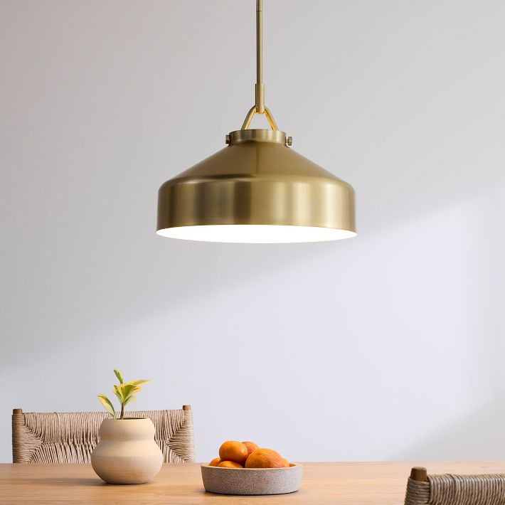 Henry Spun Metal Pendant (7.5"–28") | West Elm (US)