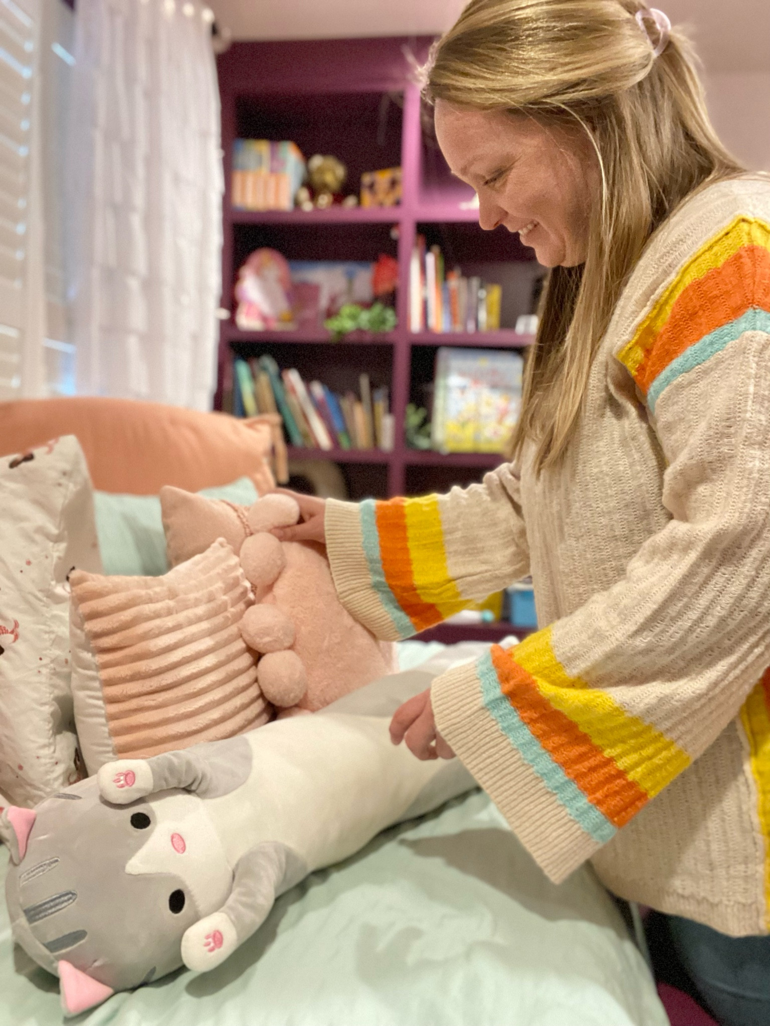 Meet “Kitty”… one of our daughter’s favorite stuffed animals to snuggle. Kitty is long and acts as a body pillow keeping her feeling safe and comfortable all night long. 

#LTKkids #LTKGiftGuide #LTKmidsize