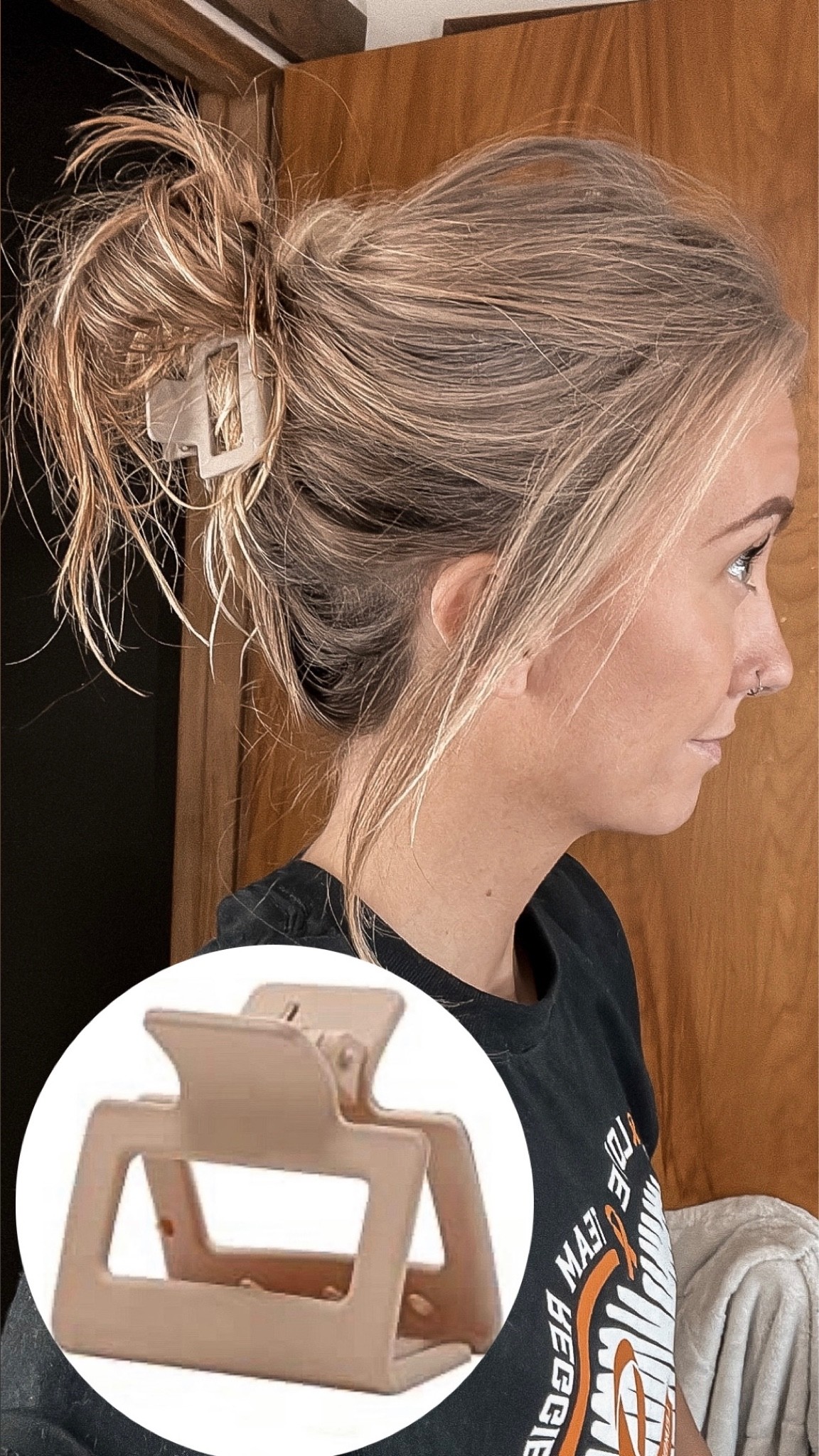 Easiest messy bun hack, add a small claw clip underneath to give it some volume! And for pony tails or buns I always use spiral pony tails because my hair is so thin it needs that extra help for volume!

#LTKbeauty #LTKunder50 #LTKstyletip
