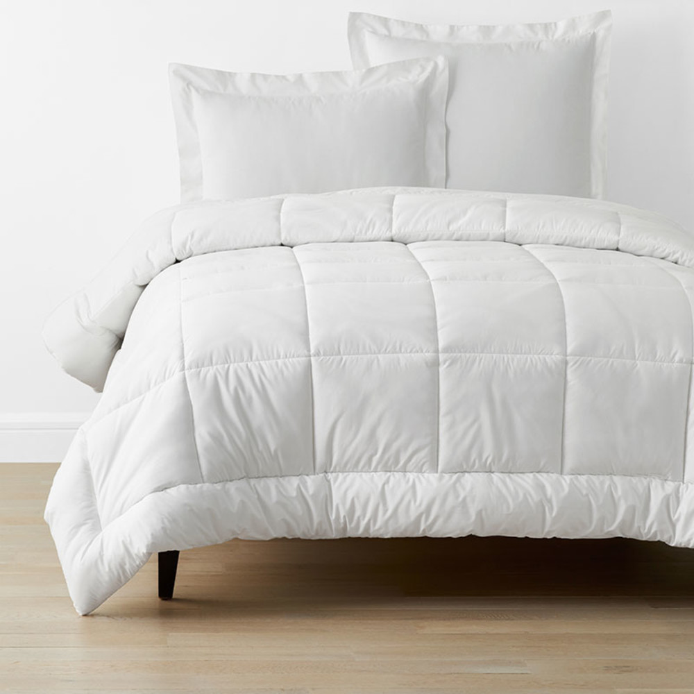 Classic Cool Cotton Percale Comforter - White, King/Cal King | The Company Store