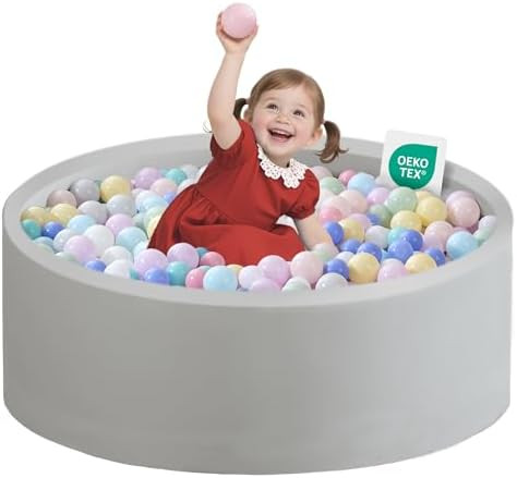 Ball Pit for Toddlers 35.43''x11.81 Baby Ball Pits Soft Memory Foam Ball Pit Round Kids Ball Pit ... | Amazon (US)