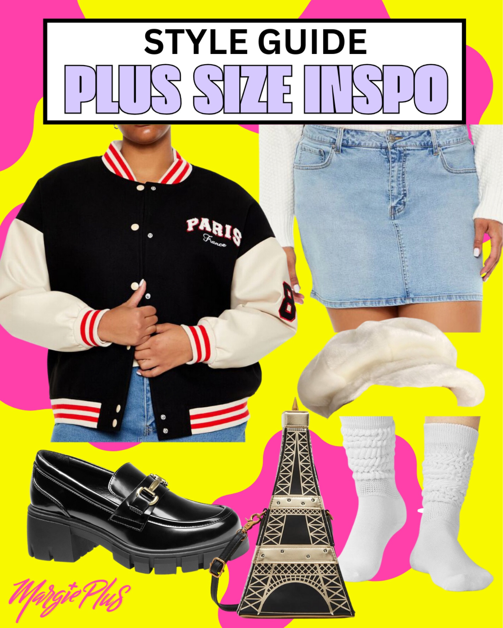 PLUS SIZE Style Inspo serving Paris tourist in a look that can be warn all day! I have been loving denim skirts lately and they pair perfect with school girl loafers and a crunchy socks #plussize #shopping 

#LTKPlusSize #LTKStyleTip #LTKFindsUnder50