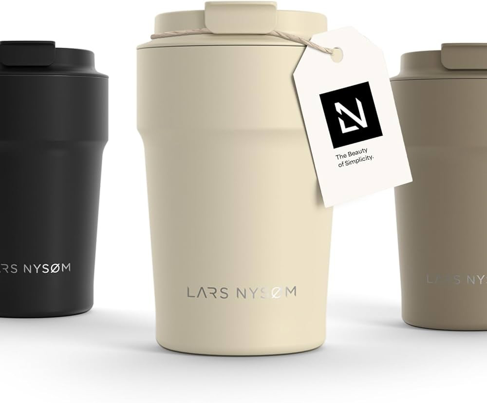 LARS NYSØM Thermo Coffee Mug to go 13oz | Travel Mug 0.38 Liter with Insulation | Leak Proof Sta... | Amazon (US)