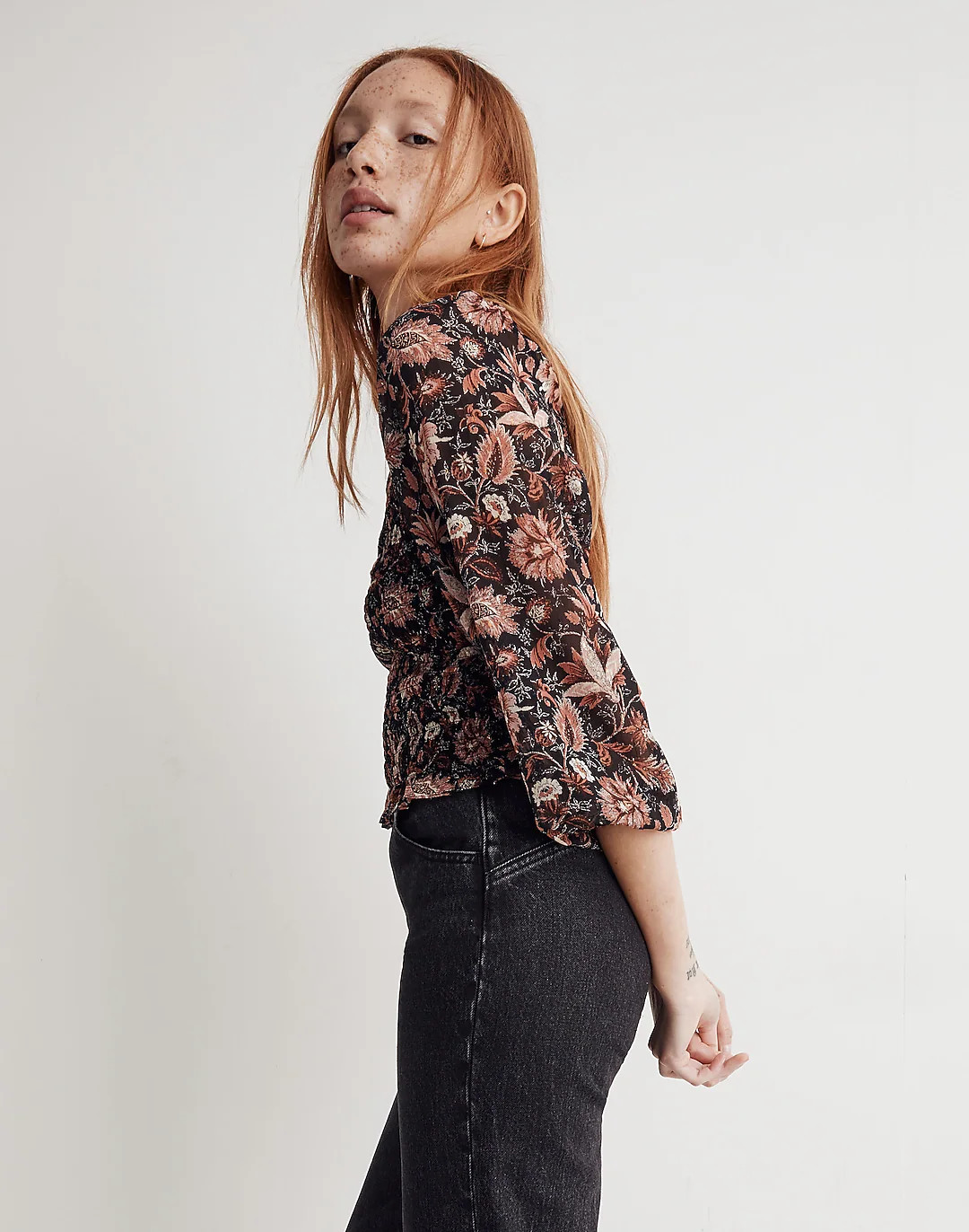 Lucie Smocked Top in Floral | Madewell