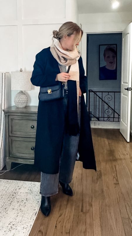 Love this outfit! It’s super elegant and classy and perfect for dressy or casual wear! I love a blanket coat so much! I’m in a small jacket, top and tts jeans in short length  

#LTKworkwear #LTKsalealert #LTKMostLoved