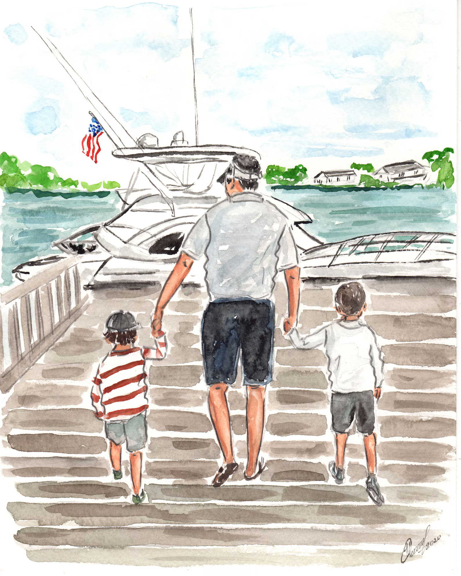 Custom Family Watercolor Illustration - Etsy | Etsy (US)