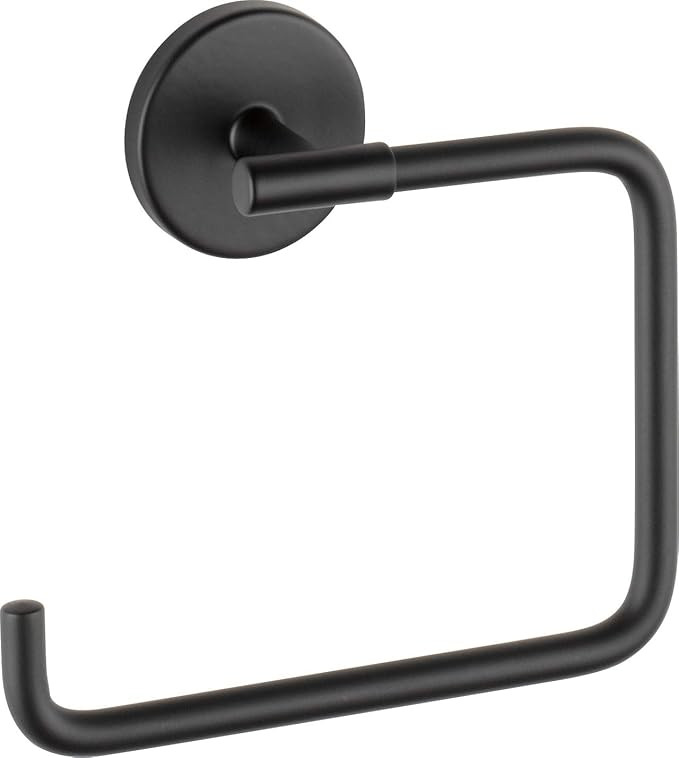Delta Faucet 759460-BL Trinsic Towel Ring, 1.97 x 6.38 x 5.67 Inches, Matte Black | Amazon (US)