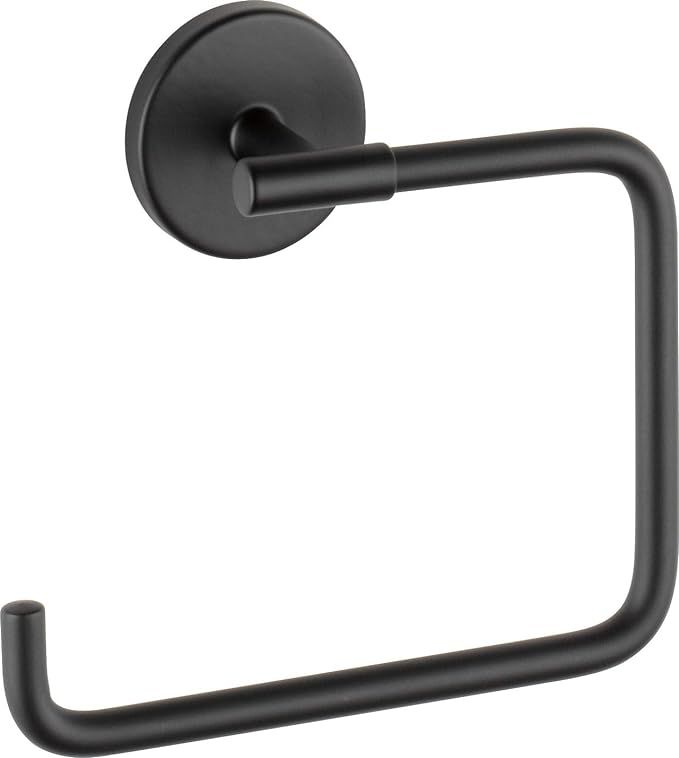Delta Faucet 759460-BL Wall Mounted Trinsic Towel Ring in Matte Black | Amazon (US)