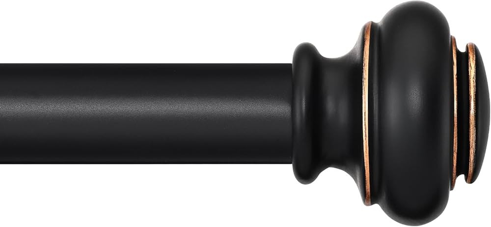 Heavy Duty Curtain Rods for Windows 66 to 120 Inches, Black Curtain Rods for Bedroom, Living Room... | Amazon (US)