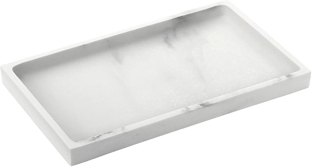 Emibele Bathroom Tray, Resin Countertop Vanity Tray Jewelry Storage Dresser Tray Kitchen Sink Toi... | Amazon (US)