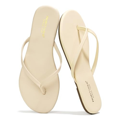 Project Cloud Flip Flops for Women Footwear- Lightweight and Memory Foam Insole Sandals for Women 2026 - Durable Non-Slip Beach Essentials Flats for Women Sandals (Foundations, Bone, 6) | Amazon (US)