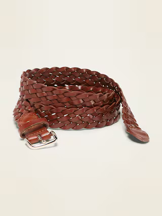 Braided Faux-Leather Belt For Women (1") | Old Navy (US)