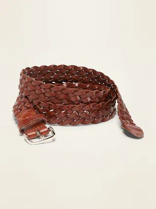 Braided Faux-Leather Belt for Women (1") | Old Navy (US)