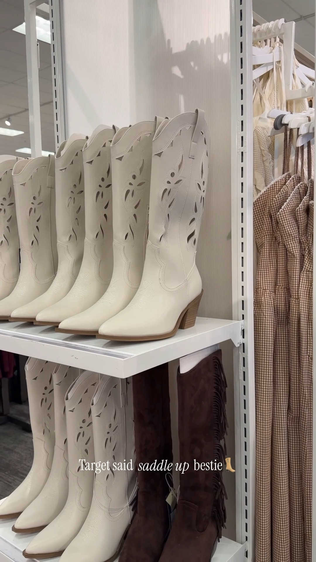 Targets western edit 👢🤎

#countryconcert #rodeo #targetstyle #targetfashion #boots #cowboyboots #bolero #country #target #gingham #dress #denim #handbag #cowboyhat #westernhat 

#LTKSeasonal #LTKootd #LTKvlog