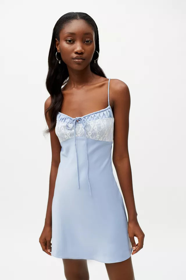 UO Perrie Lace Inset Slip Dress | Urban Outfitters (US and RoW)