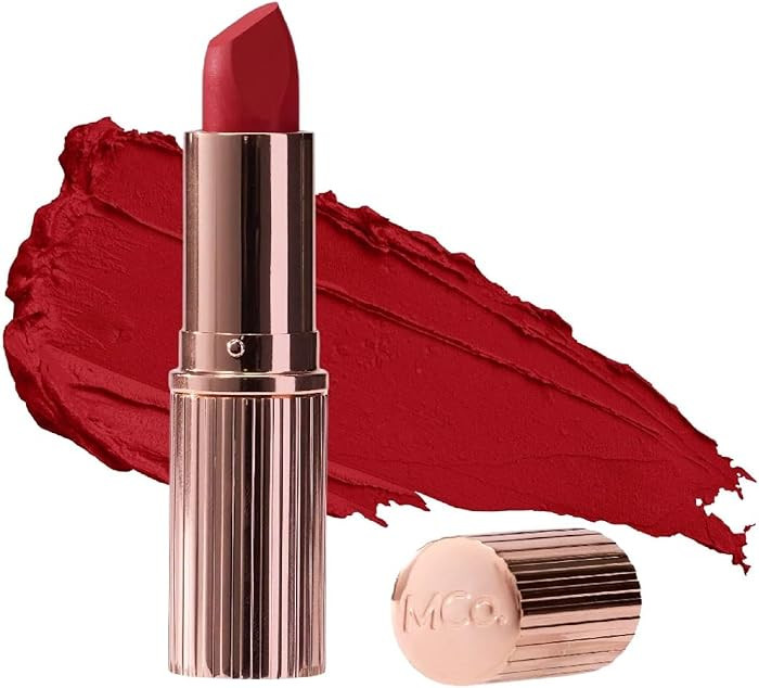 MCoBeauty Creme Matte Luxe Lipstick - Ruby Rouge - Red Long Wearing Hydrating Matte Lip Color - V... | Amazon (US)